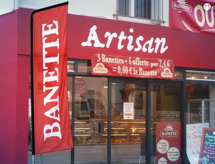 oriflamme personnalisé boulangerie