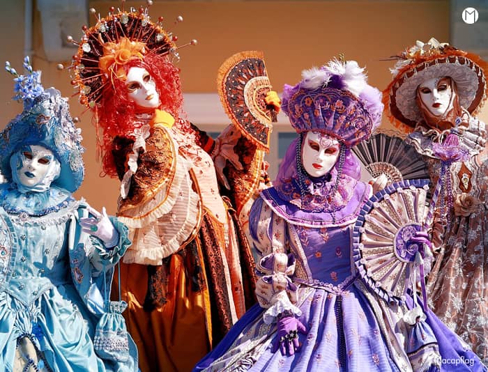 Scène de décor du carnaval de Venise
