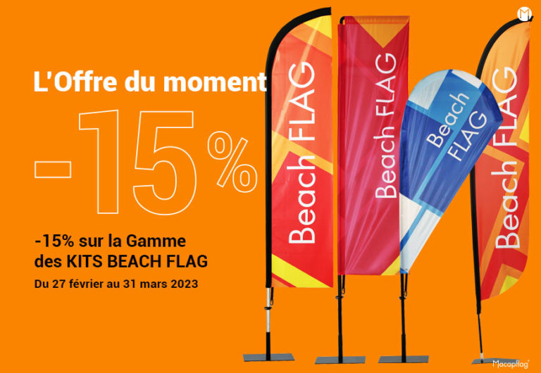 Offre promotionnelle Kits Beach Flag Blog Macap