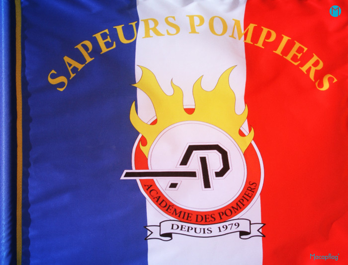 Drapeau pompier imprimé