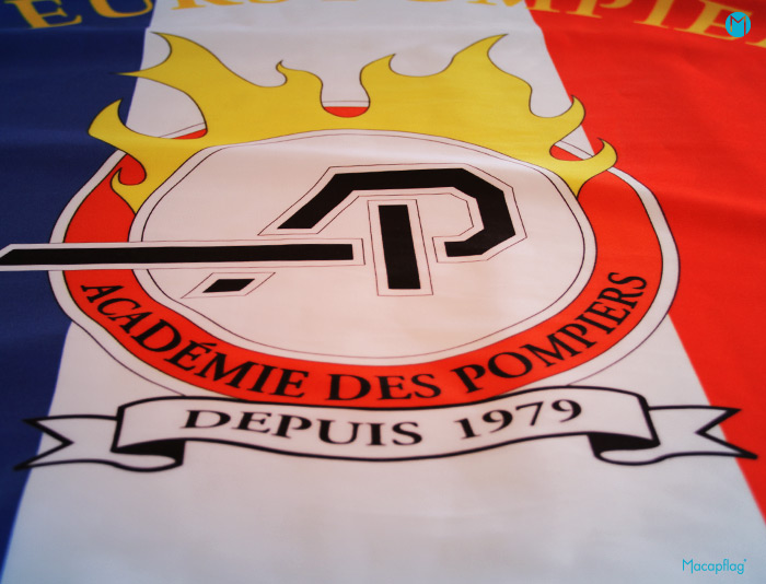 Drapeau français pompiers imprimé