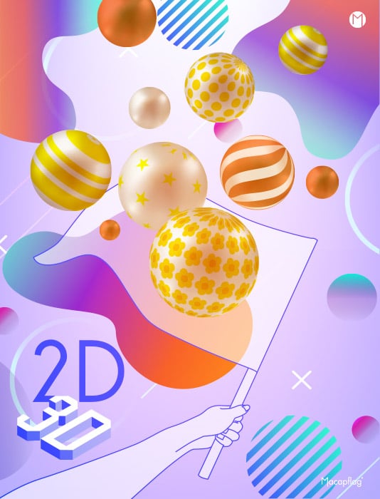 Graphisme mix 2D et 3D