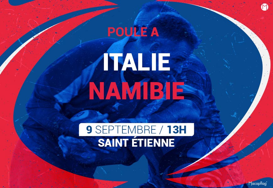 Match Italie Namibie Coupe du monde de rugby le 9 septembre