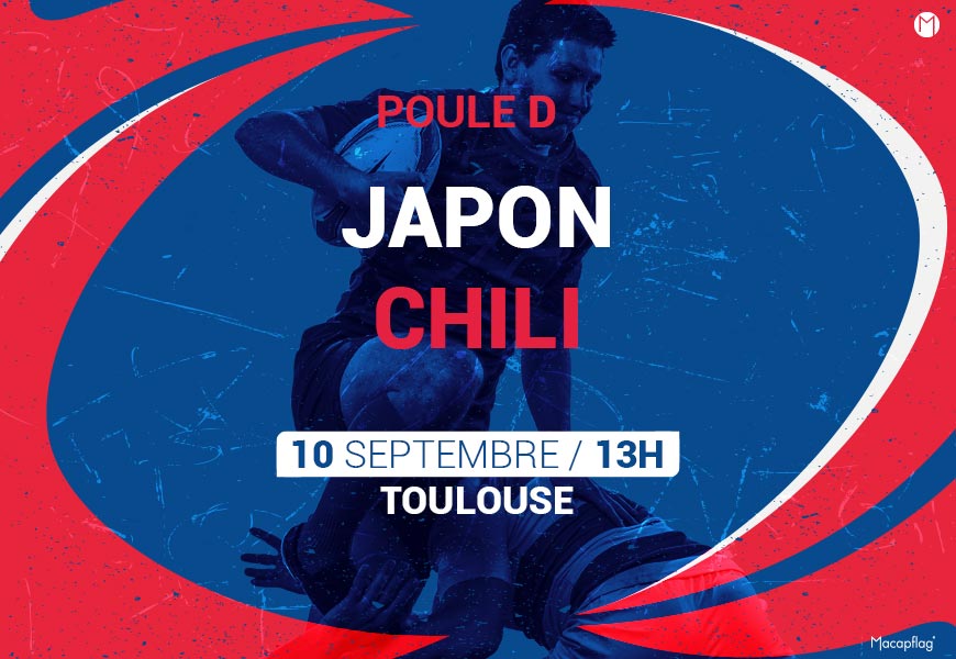 Coupe du Monde de Rugby Match Japon Chili à Toulouse