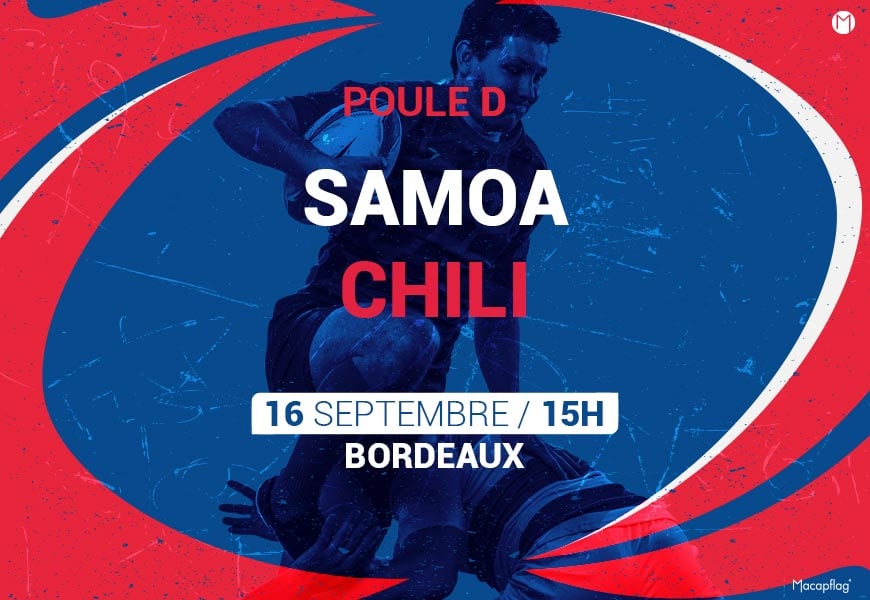Coupe du monde de rugby 2023 match Samoa Chili