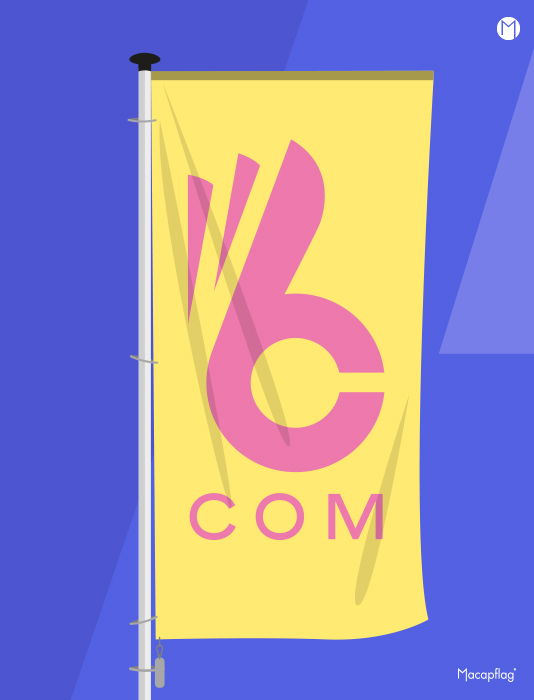 drapeau pour mât vertical personnalisé