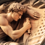 Le drapeau dans la sculpture