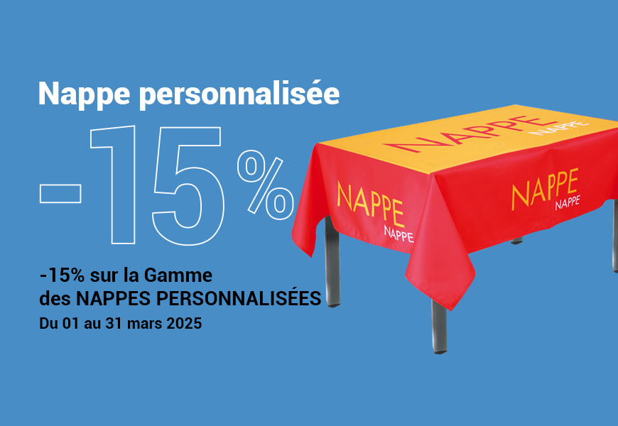Nappe publicitaire imprimée promotion