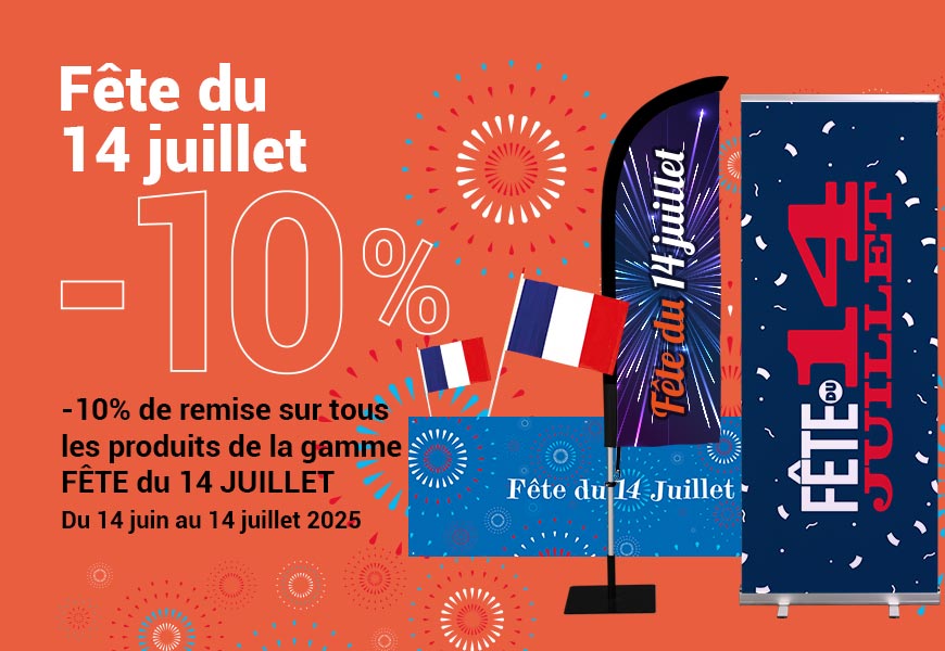 Promo drapeaux 14 juillet