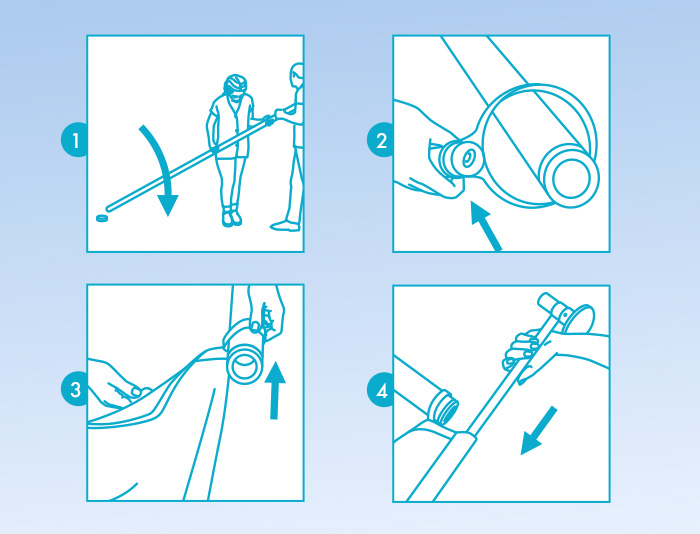 Changer un drapeau pour mât avec potence