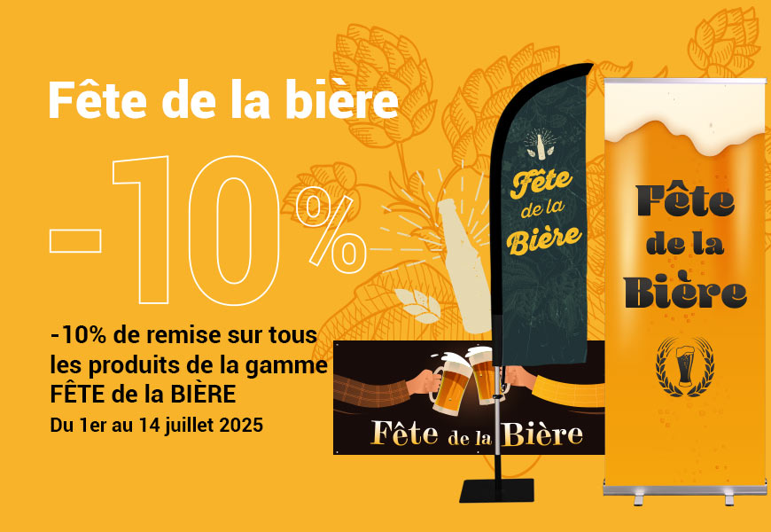 Supports fête de la bière promotion