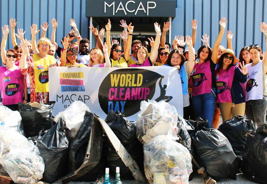 Action World cleanup day chez Macap