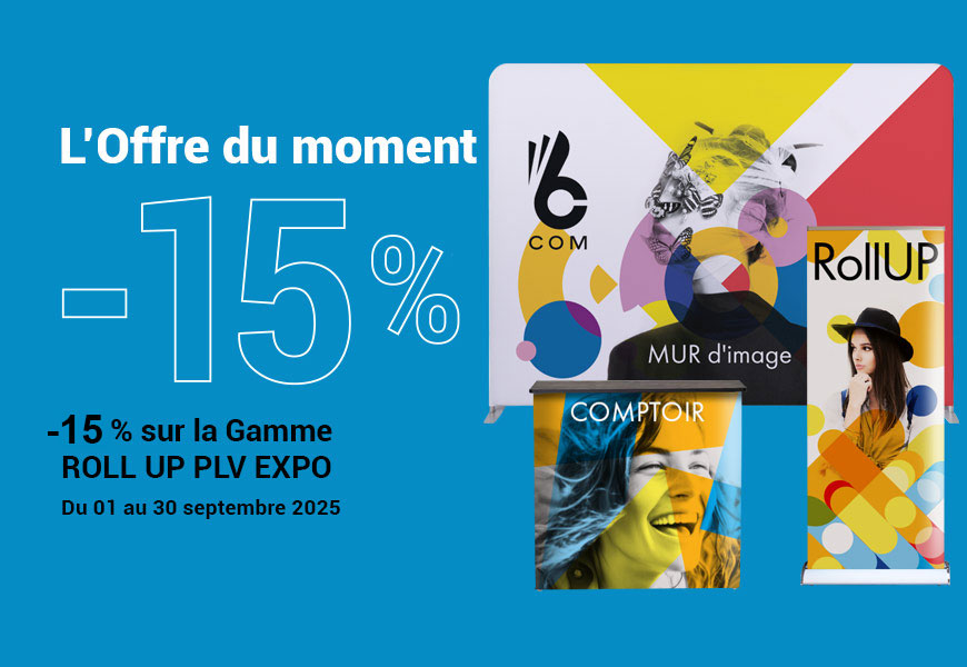 PLV salon personnalisable en promotion