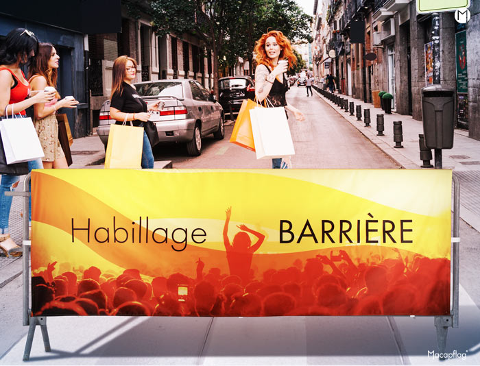 Housse habillage de barrière personnalisée