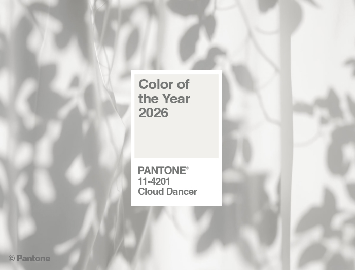 Cloud Dancer la couleur de l'année 2026 par Pantone