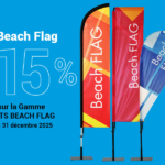 Beachflag oriflamme en promo