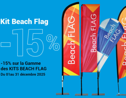 Beachflag oriflamme en promo