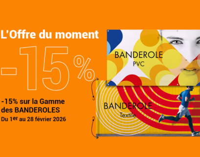Promo banderole personnalisée imprimée
