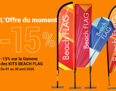 Beachflag oriflamme kit en promo