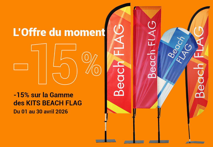 Beachflag oriflamme kit en promo