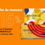 Promo banderole personnalisée imprimée fabriquée en France