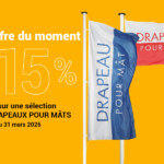 Promo drapeau publicitaire personnalisé pour mât