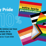 Drapeau gay pride en promotion
