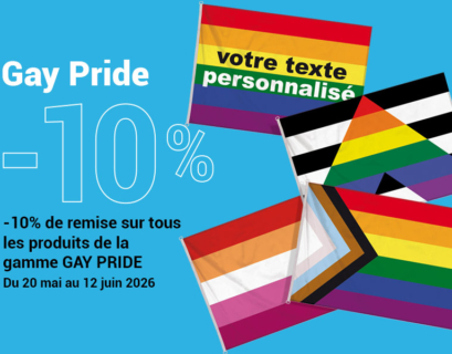 Drapeau gay pride en promotion