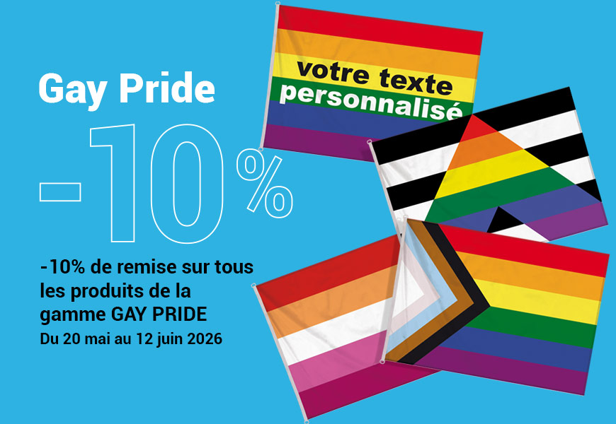 Drapeau gay pride en promotion