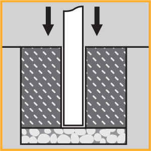 la pose des mâts en aluminium